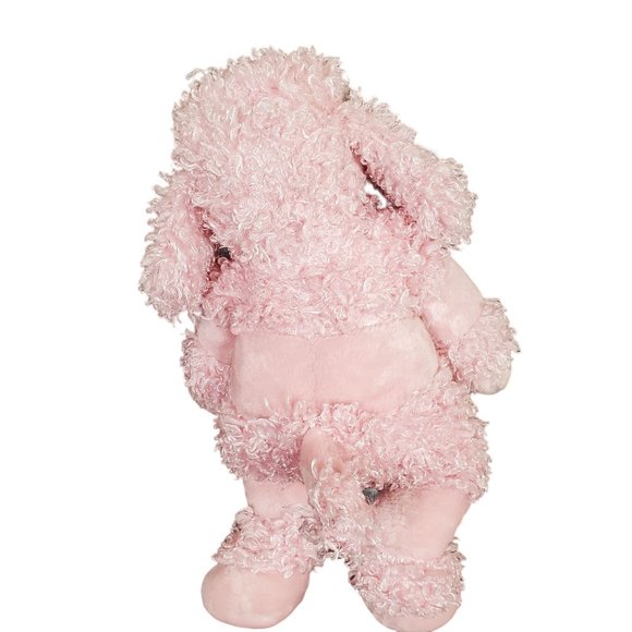 BABW Build a Bear Workshop Pink Poodle Plush Dog Glitter Rainbow Shoes Red Dress - Picture 3 of 11
